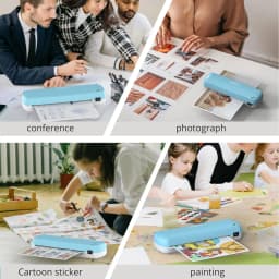 Laminator Machine with 10 Sheets – Fast 3-Min Warm-Up for A4/A5/A6 Documents & Photos, Dual Heated Rollers, Bubble-Free Laminating, Color Preservation Technology, One-Touch Operation for Office School Home Use