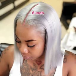 Bob Wig Human Hair 180% 220% Density 13x6 HD Lace Front Human Hair Wigs For Women Remy Brazilian Silver Grey Lace Frontal Short Bob Wigs For Black Women Pre Plucked