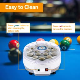 Automatic Pool Ball Washer Machine, Double Purpose 16 Ball Cleaner with 180W Motor & Noise Reduction Technology for Billiard Maintenance