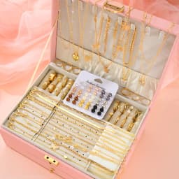 83Pcs Elegant Pearl Geometric Jewelry Set Heart Butterfly Star Pattern Necklace Earring Bracelet Ring Kit For Women Daily Party Fashion Accessory