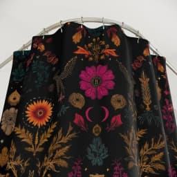 Dark Academia Shower Curtain | Gothic Botanical Bathroom Decor | Witchy Floral Bath Curtain | Moody Vintage Bathroom Aesthetic