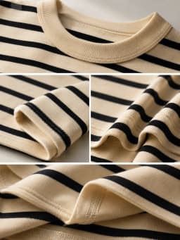 Loose Fit Striped Long Sleeve Shirts for Women Crew Neck Casual Basic Tee Soft Comfortable Oversized T‑Shirts Daily Lounge Streetwear Tops