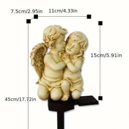 Couple Angel Solar Garden Stake Lights,Waterproof Outdoor LED Decorative Light,Angel Figurine Lawn Yard Courtyard Landscape Ornament Lamp