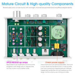 Nobsound HiFi 3-way Class A Digital Stereo Preamplifier 2.0 Channel Home Audio Preamp