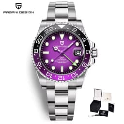 PAGANI DESIGN V2 40MM Pepsi GMT Men Luxury Automatic Mechanical Watch Jubilee Watch Strap Sapphire Glass Waterproof Watches for Men Gift