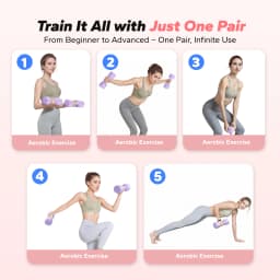 MERACH 2 Adjustable Dumbbell Set 2.2/4.4/6.6/8.8 lbs 4-Level Quick Switch Hand Weights with Safety Lock Anti-Roll Flat Design Non-Slip Grip Compact Dumbbells for Women Men Home Office Full Body Workout