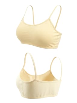 Girls Cotton Training Bra 10 Pack with Chest Pad and Adjustable Shoulder Straps Kids Underwear for 8-12 Years