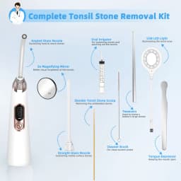 Oral Irrigator High Efficiency Vacuum Electronic Oral Flusher Water Pulse Tonsil Stone Remover Vacuum Electronic Tonsil Stone Removal Tool