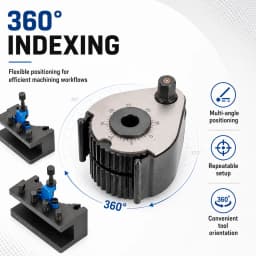 Aa Pro MAX Type Quick Change Tool Holder Set European Quenched 12x12 16x16mm for 120 to 220mm Lathe Bed Swing Turning Tool Post