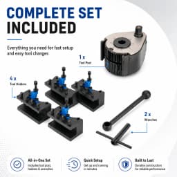 Aa Pro MAX Type Quick Change Tool Holder Set European Quenched 12x12 16x16mm for 120 to 220mm Lathe Bed Swing Turning Tool Post
