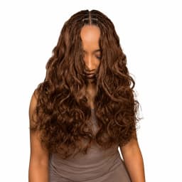 Miracle Knots #4 Chocolate Brown Body Wave Crochet Hair Extensions Pre Separated Feather Knotless Invisible Boho Braiding Hair 100% Human Hair Reusable Virgin Remy Soft Natural Wavy Easy Install For Women