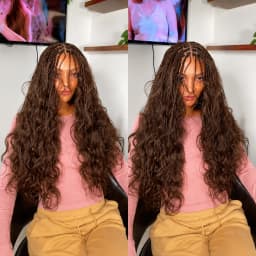 Miracle Knots #4 Chocolate Brown Body Wave Crochet Hair Extensions Pre Separated Feather Knotless Invisible Boho Braiding Hair 100% Human Hair Reusable Virgin Remy Soft Natural Wavy Easy Install For Women