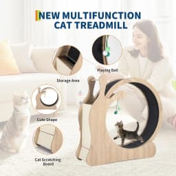 6 in 1 Cat Treadmill Running Wheel for Indoor Large Pet Supplies Anti Pinch Foot Exercise Fitness Roller Cat Climbing Frame Dog Toy