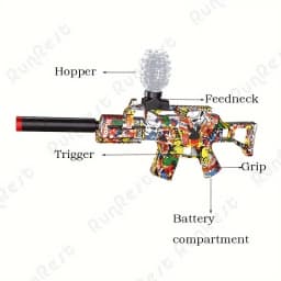 Gel Ball Blaster -7.4V Electric Blaster Gun High Speed Splatter Ball Toy Rifle, Long-Lasting Rechargeable Battery Life - Outdoor