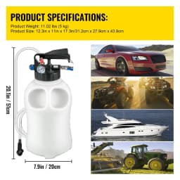 Transmission Fluid Pump 2 Way ATF Refill System Dispenser, Oil and Liquid Extractor 10 Liter Large Capacity, Automatic