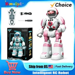 Smart Kids Robot Interactive Intelligent Robo for Kids Robotics Music Dance Record Repeat Touch Gesture Control Toys for Boys Children Christmas Gifts Ship from US Warehouse Fast Delivery