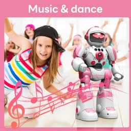 Smart Kids Robot Interactive Intelligent Robo for Kids Robotics Music Dance Record Repeat Touch Gesture Control Toys for Boys Children Christmas Gifts Ship from US Warehouse Fast Delivery