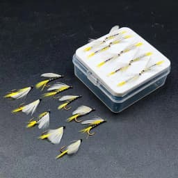 Fly Fishing Flies Kit-2 Boxes Bundle(Total 82Pcs Flies)Fly Assortment Trout Bass Fishing with Fly Box with Dry/Wet Flies, Nymphs