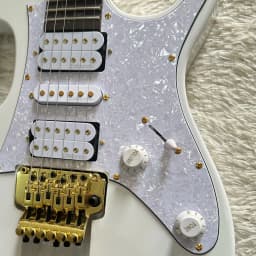 2026 Hot Sale Shiny White Electric Guitar HSH Pickups Gold Vibrato Shell Tree Inlay White Pearl Fingerboard US Warehouse Free Shipping
