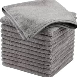 Black Microfiber Cleaning Cloths, Multi‑Purpose Absorbent Soft Towels for Car Washing, Kitchen Household Cleaning Rags