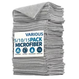 Black Microfiber Cleaning Cloths, Multi‑Purpose Absorbent Soft Towels for Car Washing, Kitchen Household Cleaning Rags