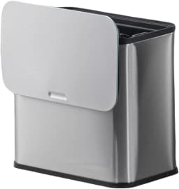 5L Space-Saving Quiet-Close Trash Can with Lid Stainless Steel  Eco-Friendly Sealed Bin For Kitchen & Office Hanging Trash Can
