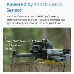 DJI Mini 5 Pro Fly More Combo Plus with RC2 Remote Controller Drone 4K Professional 3 Batteries and Filters 1-Inch ActiveTrack O4+ 20KM Obstacle Avoidance