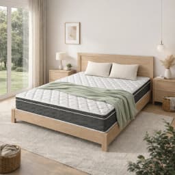 10/12/14 Inch Queen Hybrid Mattress – Fiberglass-Free & CertiPUR-US Certified, Medium Plush Feel with Superior Motion Isolation, Mattress-in-a-Box for Disturbance-Free Sleep