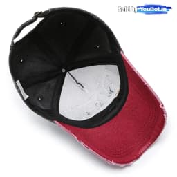Hole hat retro baseball cap Korean style tide washed coating old duckbill cap spring and autumn leisure sun hat