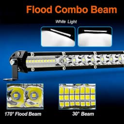 42 inch Single Row Ultra-Thin LED Light Bar LED Pod Light 12-24V LED Work Light Off-Road LED Light Truck Off-Road ATV UTV SUV Off-Road Vehicle Lighting, Battery Not Included, Heat Dissipation
