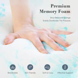 Premium Slow Rebound Memory Foam Mattress Topper Breathable Cooling Bed Pad Thick Sleep Cushion Orthopedic Mattress Cover Soft Support for Bedroom Guest Room Dormitory Apartment