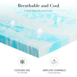 Premium Slow Rebound Memory Foam Mattress Topper Breathable Cooling Bed Pad Thick Sleep Cushion Orthopedic Mattress Cover Soft Support for Bedroom Guest Room Dormitory Apartment