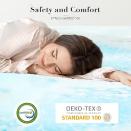 Premium Slow Rebound Memory Foam Mattress Topper Breathable Cooling Bed Pad Thick Sleep Cushion Orthopedic Mattress Cover Soft Support for Bedroom Guest Room Dormitory Apartment