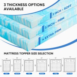 Premium Slow Rebound Memory Foam Mattress Topper Breathable Cooling Bed Pad Thick Sleep Cushion Orthopedic Mattress Cover Soft Support for Bedroom Guest Room Dormitory Apartment