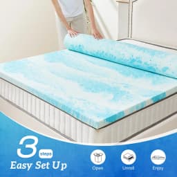 Premium Slow Rebound Memory Foam Mattress Topper Breathable Cooling Bed Pad Thick Sleep Cushion Orthopedic Mattress Cover Soft Support for Bedroom Guest Room Dormitory Apartment
