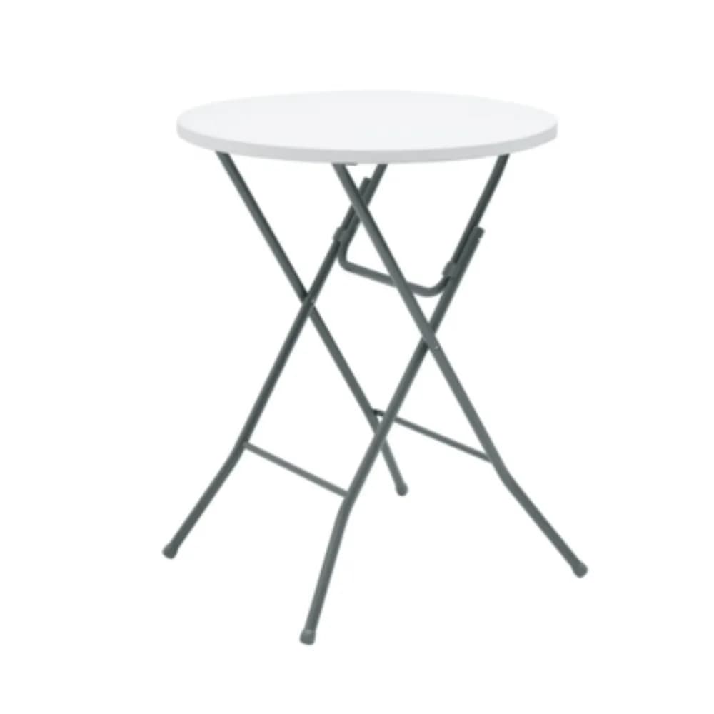 31 Round High Top Folding Table, 40 Inch Tall Bar Table with Sturdy Metal Frame, Portable Indoor Outdoor Party Table for Events Patio Balcony Kitchen Dining, Space Saving Easy Clean
