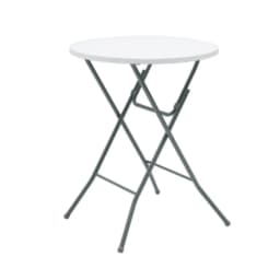 31 Round High Top Folding Table, 40 Inch Tall Bar Table with Sturdy Metal Frame, Portable Indoor Outdoor Party Table for Events Patio Balcony Kitchen Dining, Space Saving Easy Clean