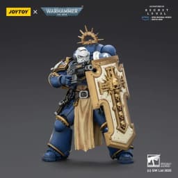 JOYTOY Warhammer 40K Ultramarines Levantus with Power Sword Stormshield and Bolt Pistol Figure Collection Gift for Adults