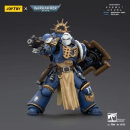 JOYTOY Warhammer 40K Ultramarines Levantus with Power Sword Stormshield and Bolt Pistol Figure Collection Gift for Adults