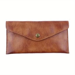 JSERYISGN Men's Retro Business Card Holder Handmade Genuine Leather Compact Design Dual Function Coin & Card Case