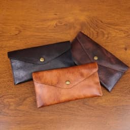JSERYISGN Men's Retro Business Card Holder Handmade Genuine Leather Compact Design Dual Function Coin & Card Case