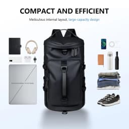 3 IN 1 Gym Bag Men Weekender Travel Duffel Tote Bag Backpack Hybrid Travel Hiking Rucksack Overnight Bag Convertible Waterproof Sports Bags, Durable