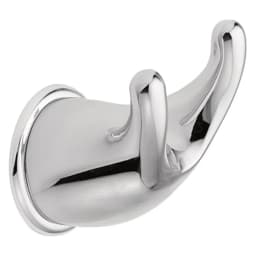 Bathroom robe hook for mason applications, chrome-plated metal, sleek silver finish, corrosion-resistant and heavy-duty mountin