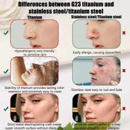 8PCS Hypoallergenic Titanium Nose Studs for Women Men 18G 20G Corkscrew & L Shape Studs CZ Nose Rings Nostril Rings Stud Screw Piercings Jewellery 1.5mm 2mm 2.5mm 3mm