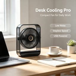 Portable Circulation Fan, Supports USB Charging, Long Battery Life, Multiple Wind Speed Settings, Cooling Device, Suitable for Camping, Fishing, Dormitory, Desktop, Student Office, Car, Bedside, Portable Mini Air-Conditioning Fan, Silent Portable Electric Fan for Daily Summer Use