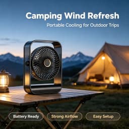 Portable Circulation Fan, Supports USB Charging, Long Battery Life, Multiple Wind Speed Settings, Cooling Device, Suitable for Camping, Fishing, Dormitory, Desktop, Student Office, Car, Bedside, Portable Mini Air-Conditioning Fan, Silent Portable Electric Fan for Daily Summer Use