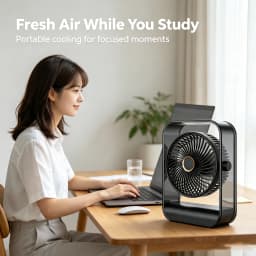 Portable Circulation Fan, Supports USB Charging, Long Battery Life, Multiple Wind Speed Settings, Cooling Device, Suitable for Camping, Fishing, Dormitory, Desktop, Student Office, Car, Bedside, Portable Mini Air-Conditioning Fan, Silent Portable Electric Fan for Daily Summer Use