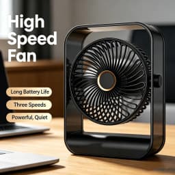 Portable Circulation Fan, Supports USB Charging, Long Battery Life, Multiple Wind Speed Settings, Cooling Device, Suitable for Camping, Fishing, Dormitory, Desktop, Student Office, Car, Bedside, Portable Mini Air-Conditioning Fan, Silent Portable Electric Fan for Daily Summer Use