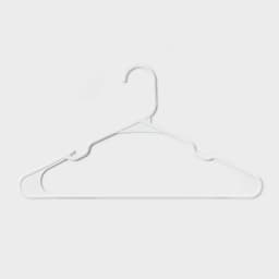 Brightroom 18PK Plastic Hangers White Non-Slip Wide Shoulder Closet Organizer Plastic Clothes Hangers for Men Women Kids