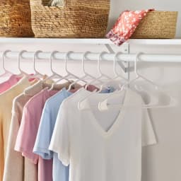 Brightroom 18PK Plastic Hangers White Non-Slip Wide Shoulder Closet Organizer Plastic Clothes Hangers for Men Women Kids